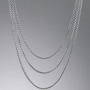 David Yurman 72” Box Chain Necklace